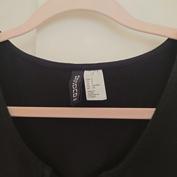 H&M Black Lace Up Crop Top in S - Picture 6 of 6